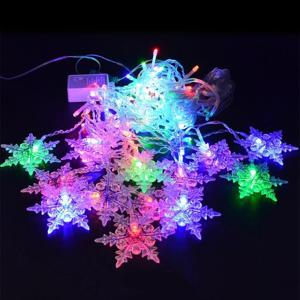 Schneeflocken-Lichterkette mit LED-Beleuchtung