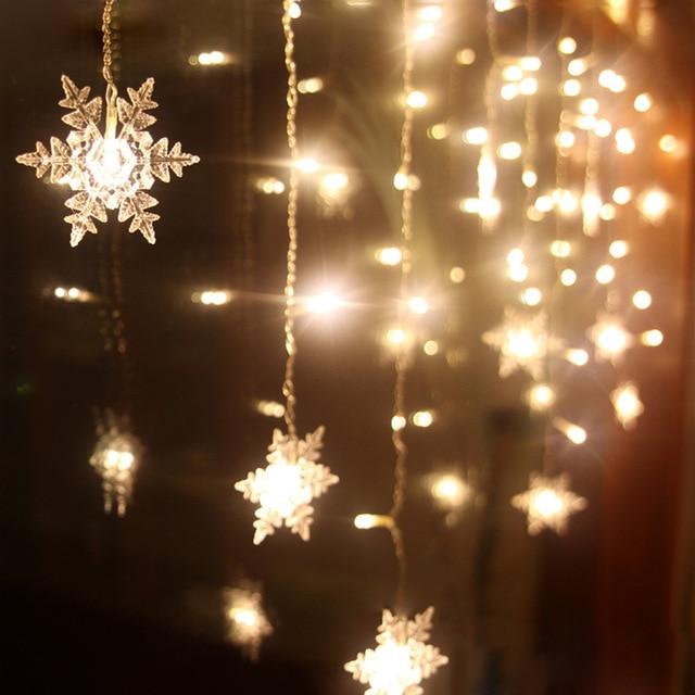 Schneeflocken-Lichterkette mit LED-Beleuchtung
