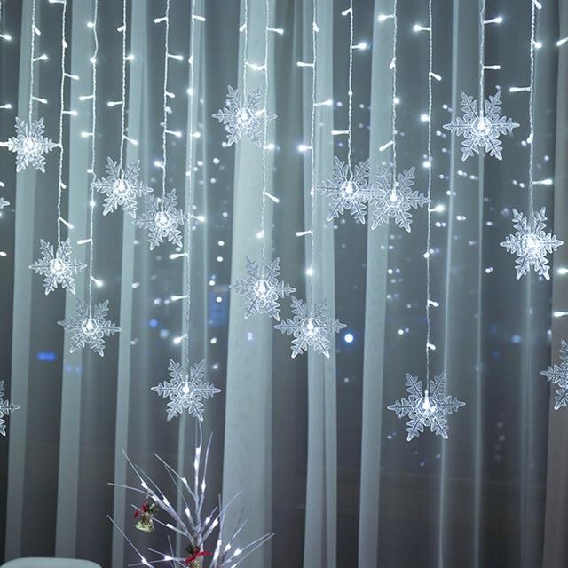 Schneeflocken-Lichterkette mit LED-Beleuchtung