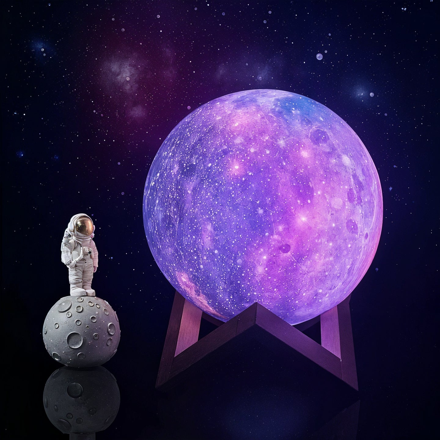 Candeeiro Lua 3D com Cores Mágicas – Iluminação Ambiente para Qualquer Ambiente