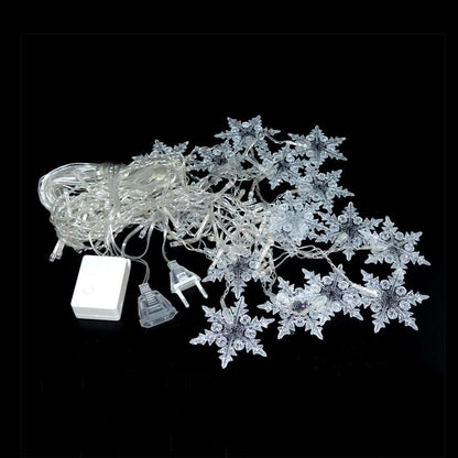 Schneeflocken-Lichterkette mit LED-Beleuchtung