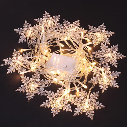 Schneeflocken-Lichterkette mit LED-Beleuchtung