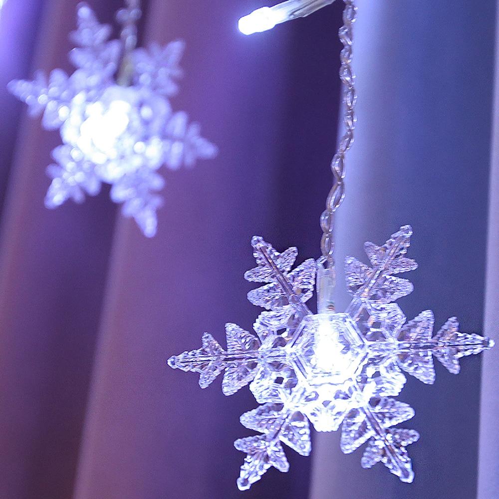 Schneeflocken-Lichterkette mit LED-Beleuchtung