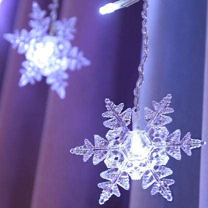 Schneeflocken-Lichterkette mit LED-Beleuchtung