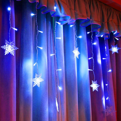Schneeflocken-Lichterkette mit LED-Beleuchtung