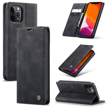 Funda de cuero con tapa para iPhone: magnética y funcional