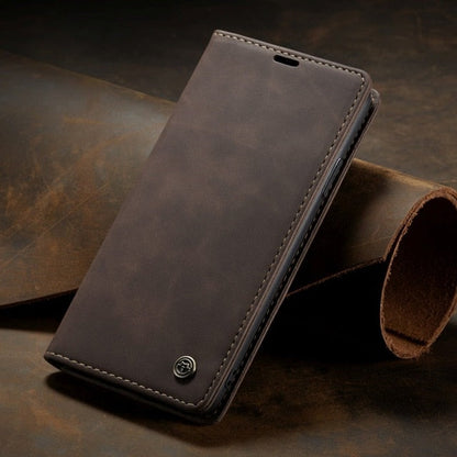 Funda de cuero con tapa para iPhone: magnética y funcional