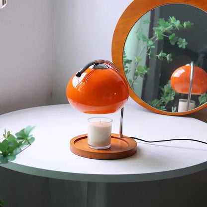 Lámpara de mesa retro para calentar velas con luz ambiental