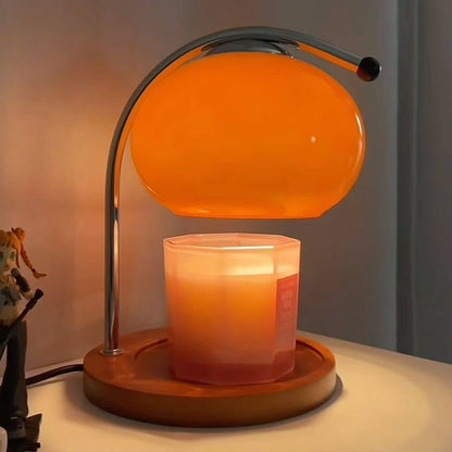 Lámpara de mesa retro para calentar velas con luz ambiental