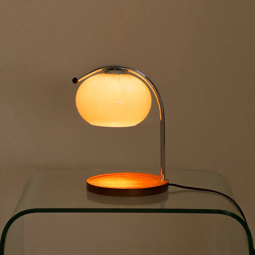 Lámpara de mesa retro para calentar velas con luz ambiental