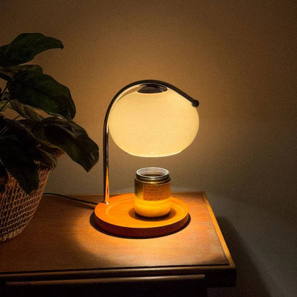 Lámpara de mesa retro para calentar velas con luz ambiental