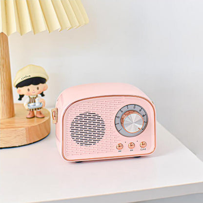 Altavoz Bluetooth retro con diseño de radio
