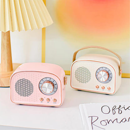 Altavoz Bluetooth retro con diseño de radio