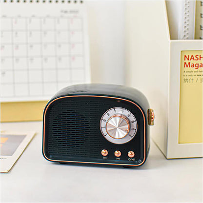 Altavoz Bluetooth retro con diseño de radio
