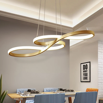 Lámpara colgante LED con diseño de anillo y función regulable