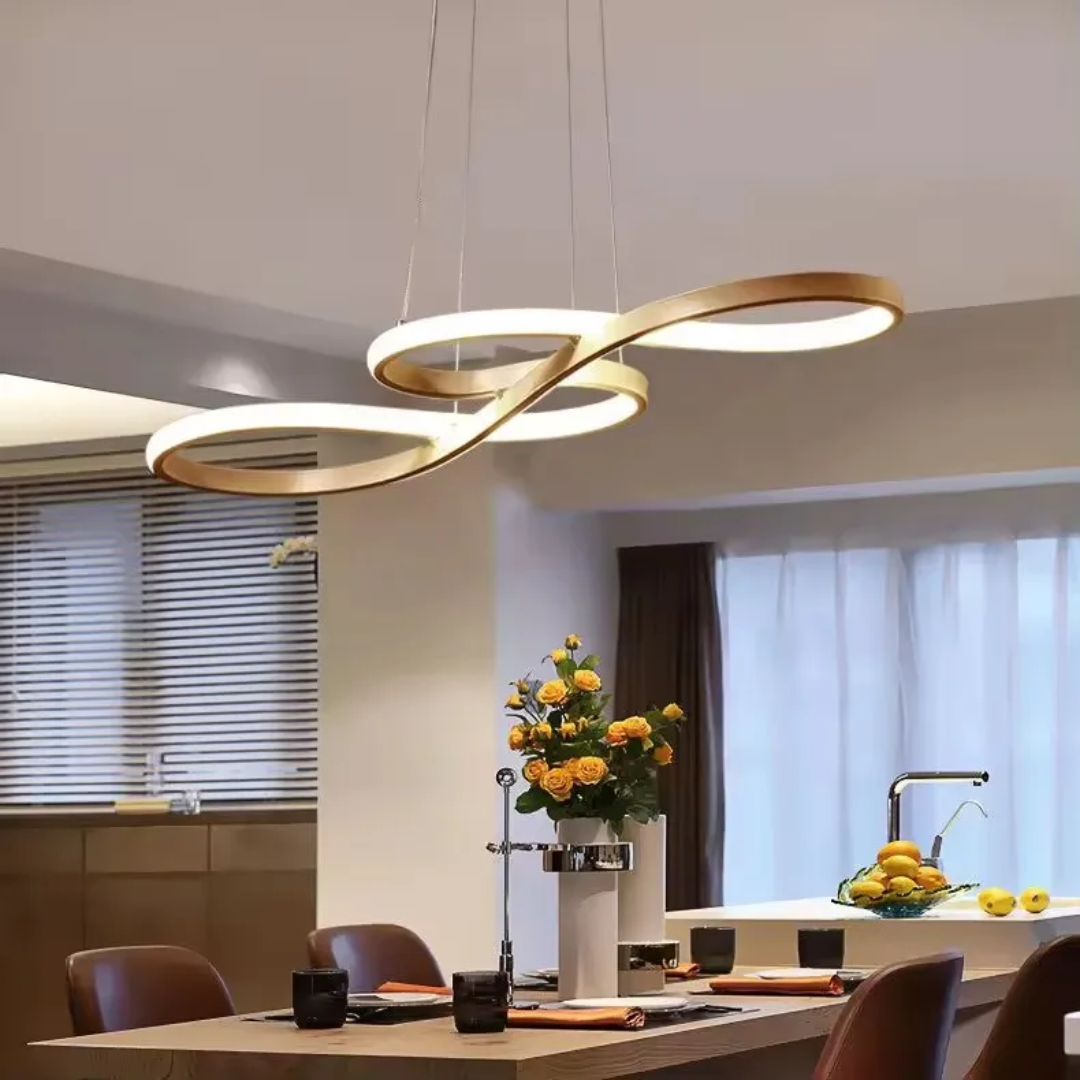 Lámpara colgante LED con diseño de anillo y función regulable