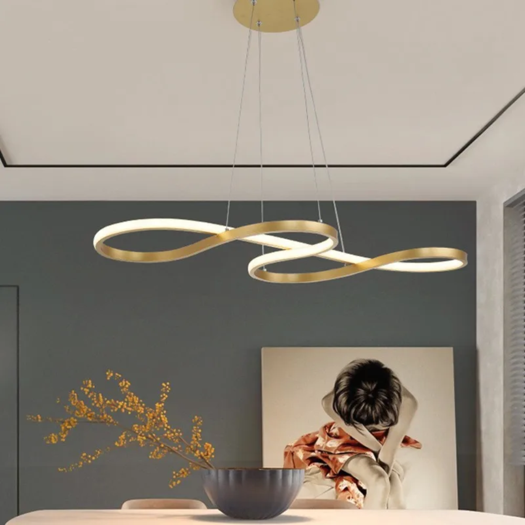 Lámpara colgante LED con diseño de anillo y función regulable