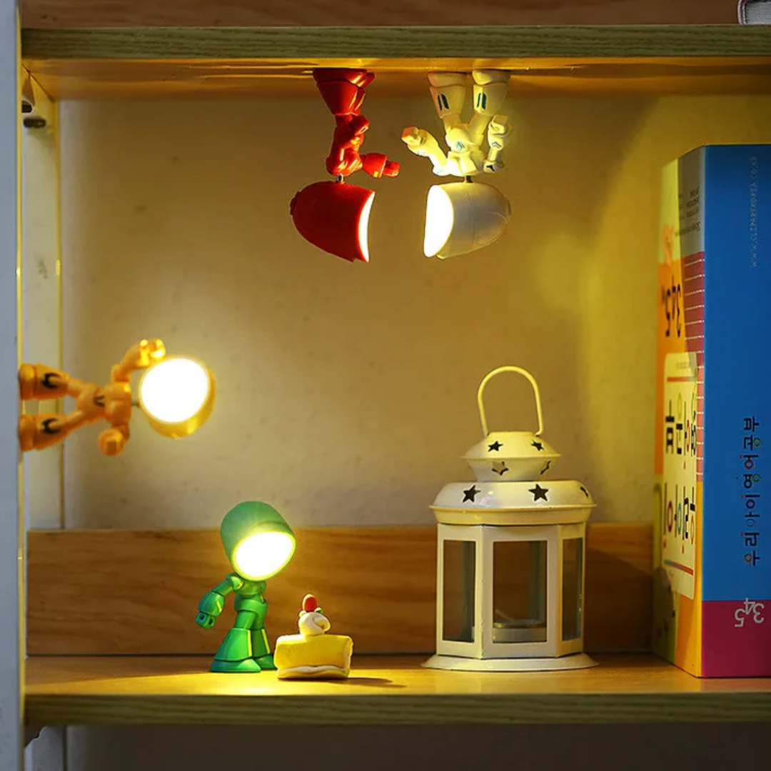Roboter-Tischlampe mit warmem LED-Licht