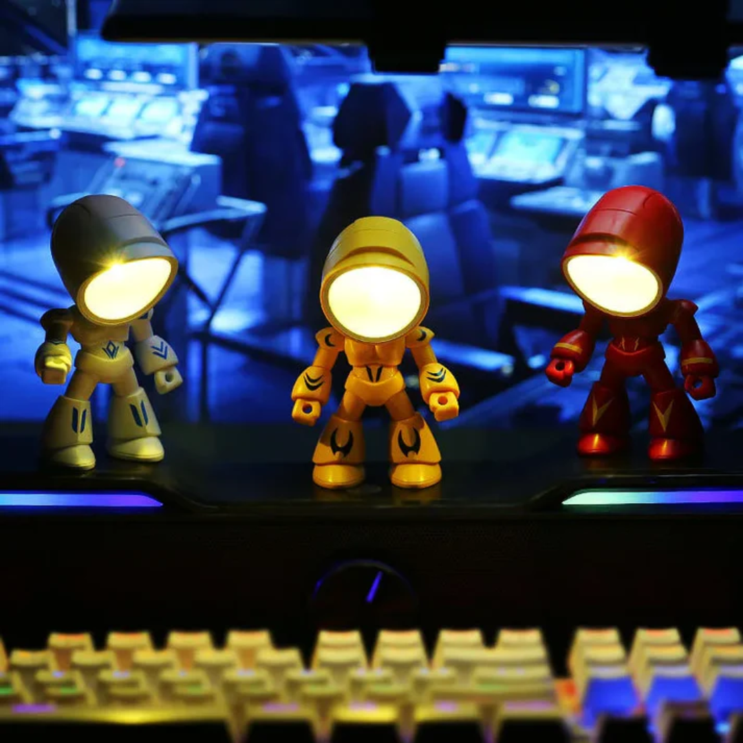 Roboter-Tischlampe mit warmem LED-Licht