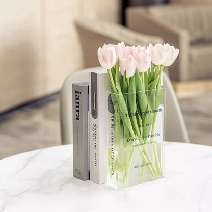 Akrilna vaza u obliku knjige za cvijeće i ukrašavanje