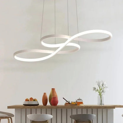 Lámpara colgante LED con diseño de anillo y función regulable