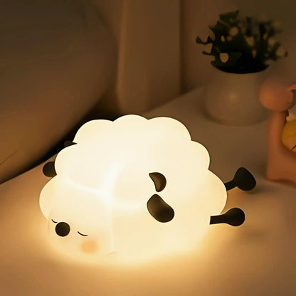 Luz de presença de silicone recarregável com luz LED suave