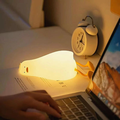 Luz de presença de silicone recarregável com luz LED suave