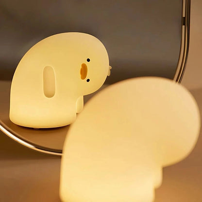 Luz de presença de silicone recarregável com luz LED suave