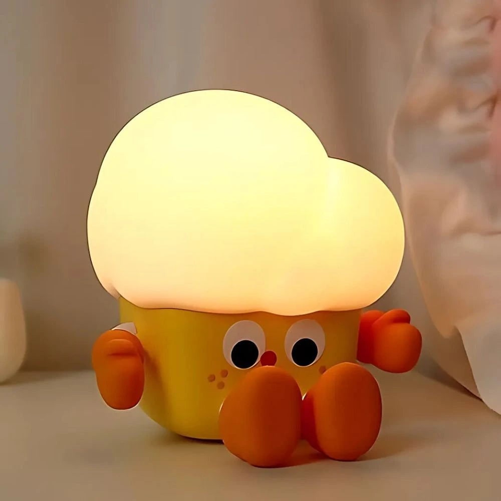 Luz de presença de silicone recarregável com luz LED suave