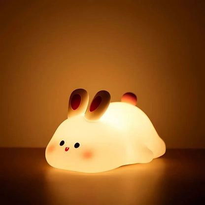 Luz de presença de silicone recarregável com luz LED suave