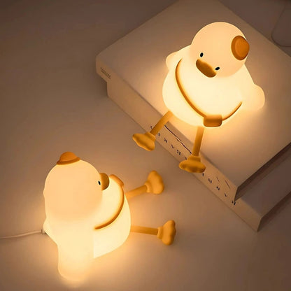 Luz de presença de silicone recarregável com luz LED suave