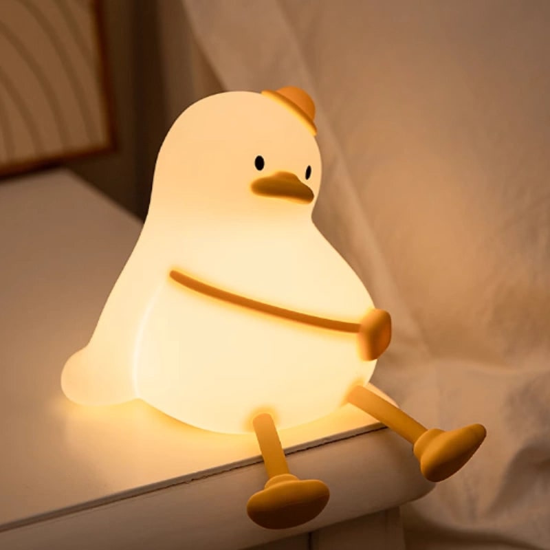 Luz de presença de silicone recarregável com luz LED suave