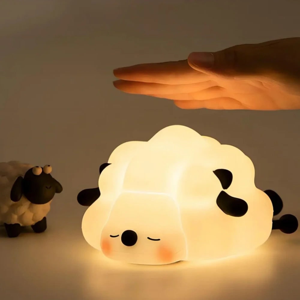 Luz de presença de silicone recarregável com luz LED suave