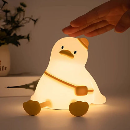 Luz de presença de silicone recarregável com luz LED suave