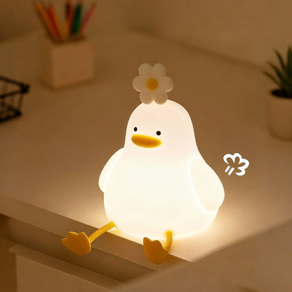 Luz de presença de silicone recarregável com luz LED suave