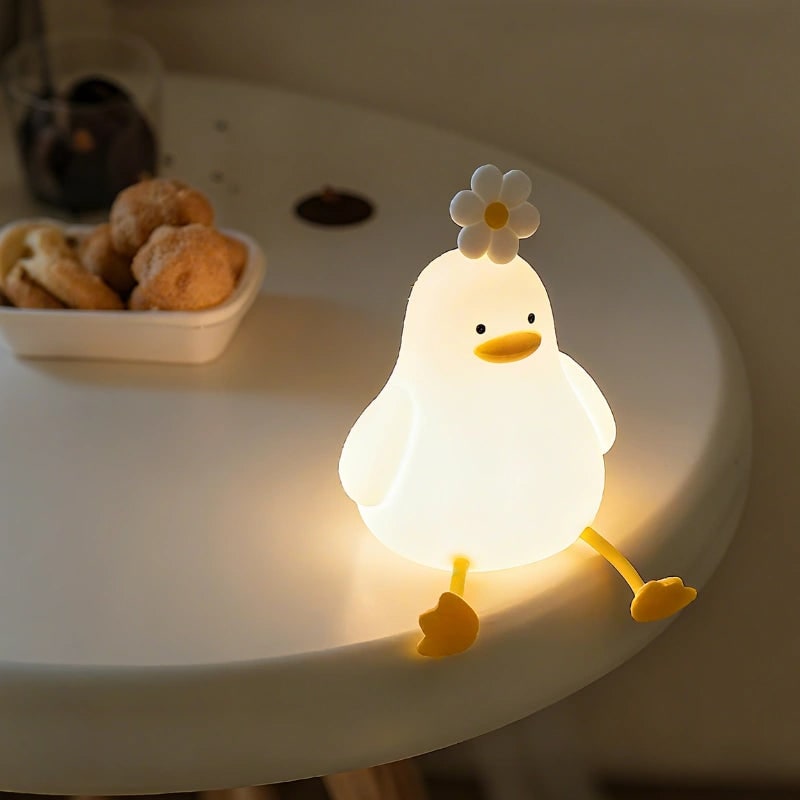 Luz de presença de silicone recarregável com luz LED suave