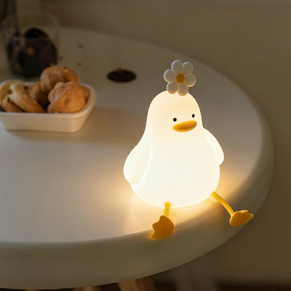 Luz de presença de silicone recarregável com luz LED suave