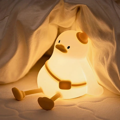 Luz de presença de silicone recarregável com luz LED suave