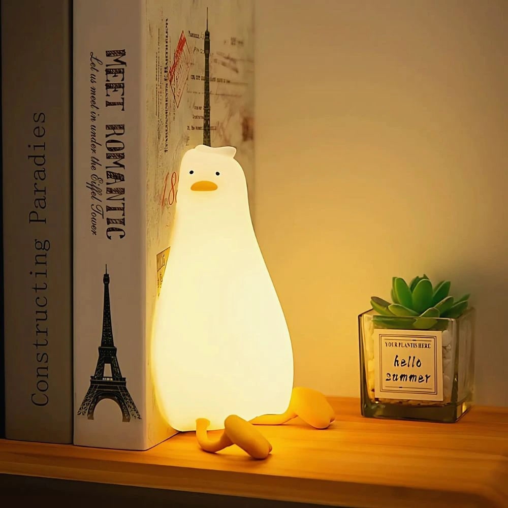 Luz de presença de silicone recarregável com luz LED suave