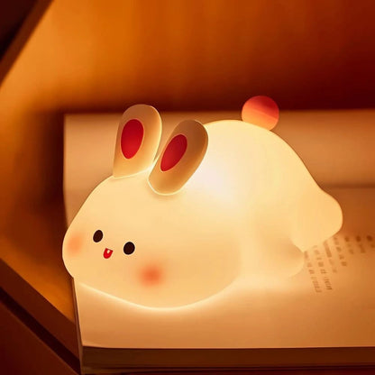 Luz de presença de silicone recarregável com luz LED suave