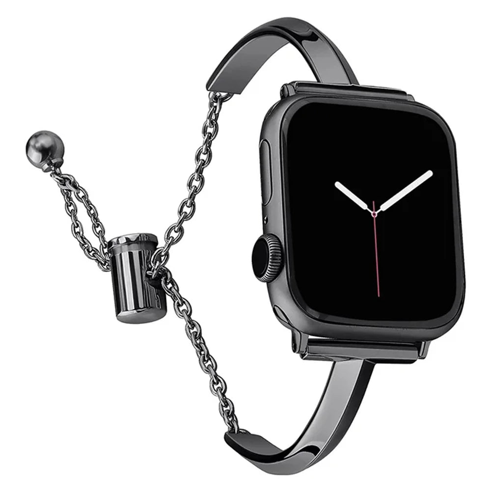 Slim Link Band: lujosa pulsera de acero inoxidable para el Apple Watch de mujer.