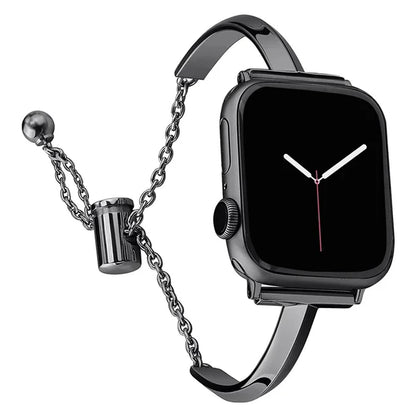 Slim Link Band: lujosa pulsera de acero inoxidable para el Apple Watch de mujer.