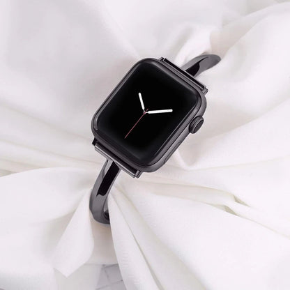 Slim Link Band: lujosa pulsera de acero inoxidable para el Apple Watch de mujer.