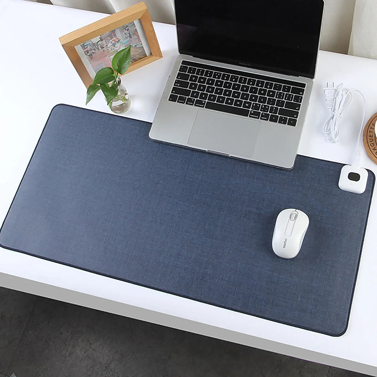 Alfombrilla de escritorio calefactable con temperatura ajustable