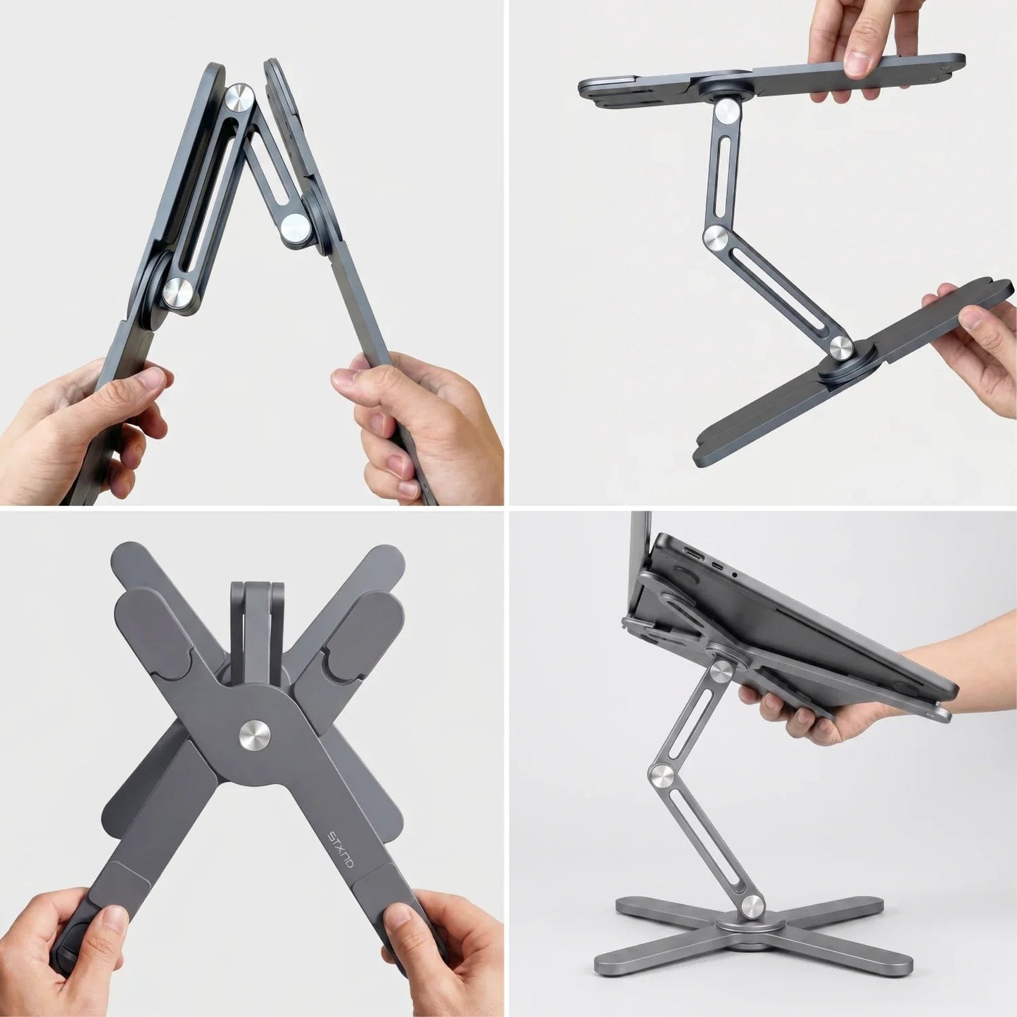 Soporte plegable ajustable para laptop y tableta de hasta 17 pulgadas
