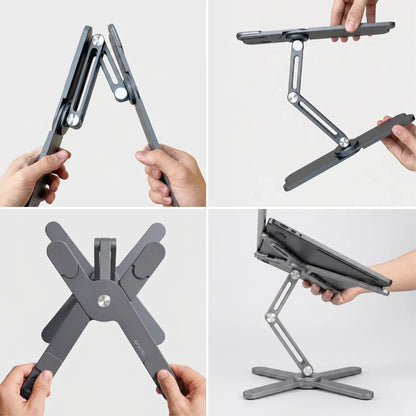 Soporte plegable ajustable para laptop y tableta de hasta 17 pulgadas