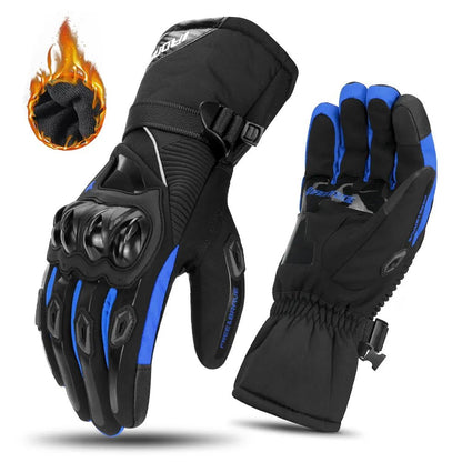 Guantes de invierno para moto con protección de nudillos y función táctil para pantallas