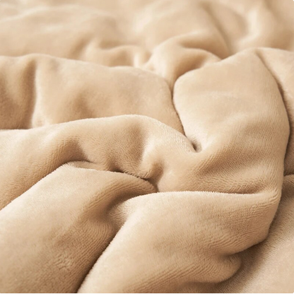 Kuscheldecke mit Sherpa-Fleece, wendbar und gesteppt