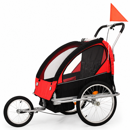 Remolque de bicicleta FlexiRide 2 en 1: cómodo y plegable para dos personas