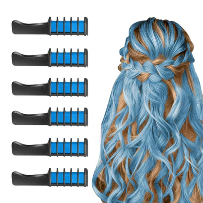 Giz de cabelo temporário com pente para madeixas coloridas e penteados